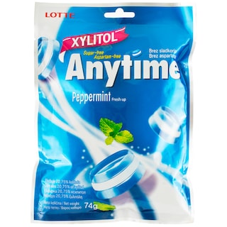 Anytime | Bomboane cu xylitol aroma peppermint 74g