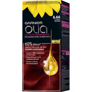 Garnier | Olia | Vopsea de par fara amoniac 6.66 Carmin Intens