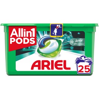 Ariel | All in 1 Pods | Detergent +Lenor Unstoppables 25 capsule