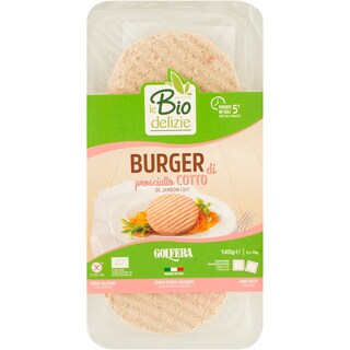 Golfera | Le Bio Delizie | Burger cu  prosciutto cotto bio 2x70g