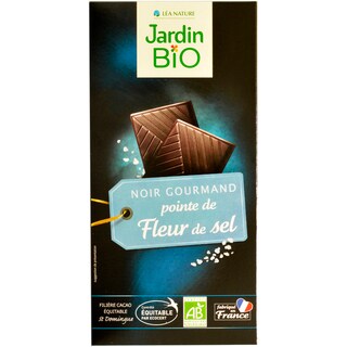 Jardin Bio' | Ciocolata ecologica neagra cu sare de mare 100g