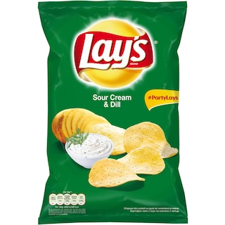 Lay's | Chips cu aroma de smantana si marar 245g