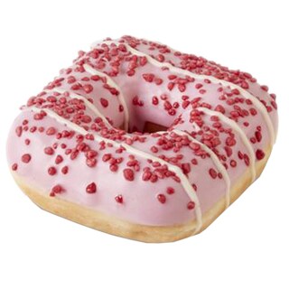 Dots | Gogoasa patrata cu glazura roz 64g