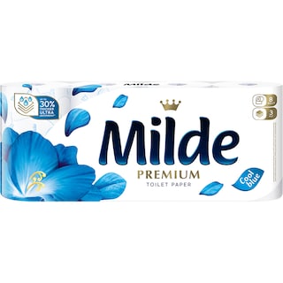 Milde | Hartie igienica Cool Blue 3 straturi 8 role