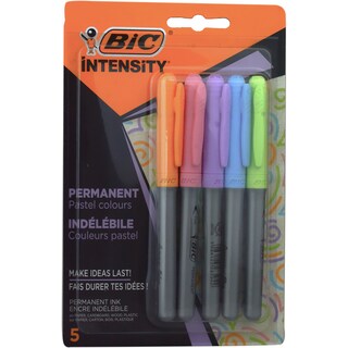 Bic | Marker permanent,5 culori pastelate