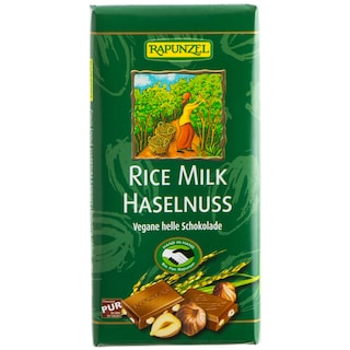 Rapunzel | Ciocolata cu lapte bio de orez si bucati de alune 100g