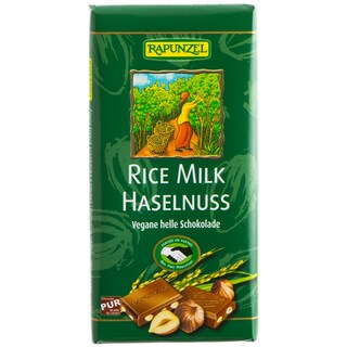 Rapunzel | Ciocolata cu lapte bio de orez si bucati de alune 100g