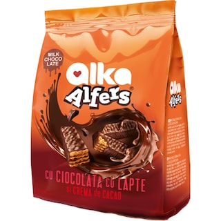 Alka | Alfers | Mini napolitane cu glazura crema de cacao 180g