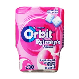 Guma de mestecat fara zahar cu arome de bubblemint 67g