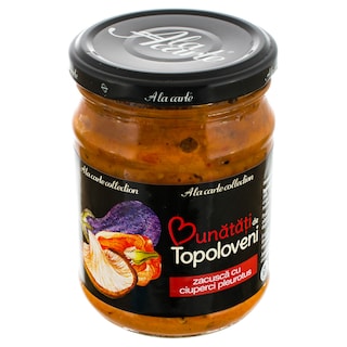 Bunatati de Topoloveni | A la Carte | Zacusca cu ciuperci pleurotus 250g