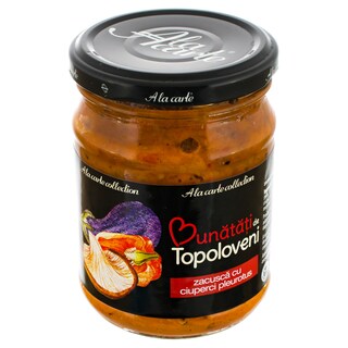 Bunatati de Topoloveni | A la Carte | Zacusca cu ciuperci pleurotus 250g