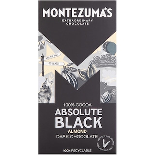 Montezuma's | Ciocolata neagra cu migdale, 100% cacao 90g