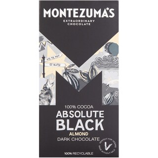 Montezuma's | Ciocolata neagra cu migdale, 100% cacao 90g