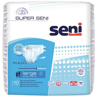 Seni | Super | Scutece incontinenta adulti Large 10 bucati
