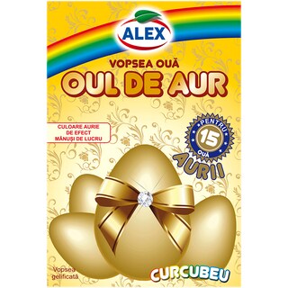 Alex | Vopsea oua aurie Oul de aur, pentru 15 oua, 12ml