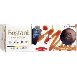 Bostani | Discuri de ciocolata cu caramel sarat 60g