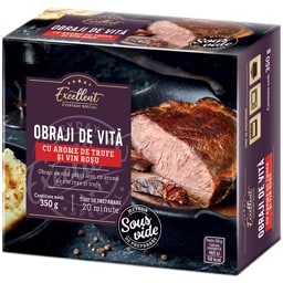 Obraji de vita cu arome de trufe si vin rosu 350g