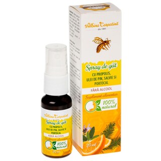 Albina Carpatina | Spray de gat cu propolis, ulei de pin, salvie si portocal 20ml