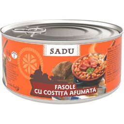 Fasole cu costita afumata 400g