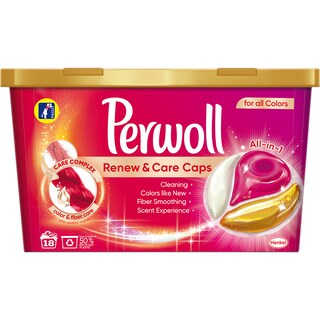 Perwoll | Renew&Care | Detergent Renew & Care Color, 18 capsule