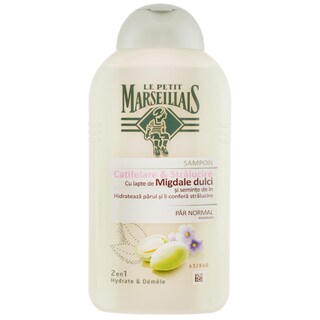 Le Petit Marseillais | Sampon pentru par normal cu lapte de migdale dulci si seminte de in 250ml