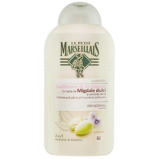 Le Petit Marseillais | Sampon pentru par normal cu lapte de migdale dulci si seminte de in 250ml