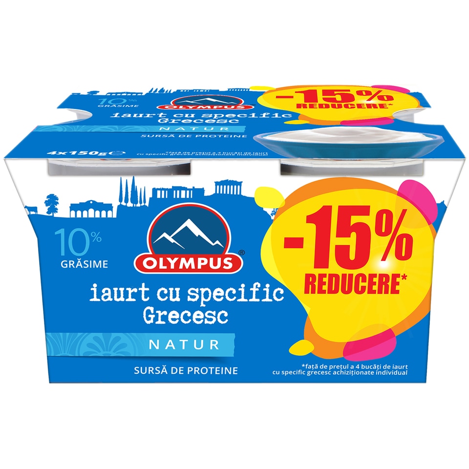 Olympus | Iaurt Cu Specific Grecesc 10% Grasime 4x150g | Mega-image