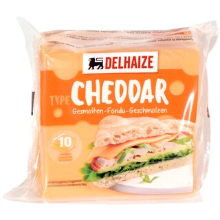 Delhaize | Branza topita cu Cheddar felii 250g