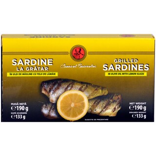 Conacul Boierului | Sardine la gratar in ulei de masline, cu lamaie 190g