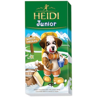 Heidi | Junior | Ciocolata alba cu crema de lapte  90g