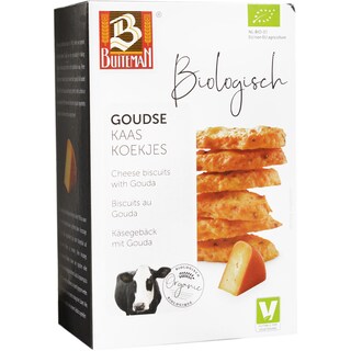 Buiteman | Biscuiti organici cu branza Gouda maturata 75g