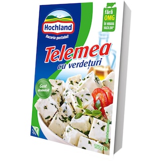 Telemea cu verdeturi, din lapte de vaca 150g