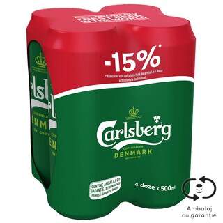 Carlsberg | Bere blonda 4x0.5L