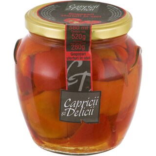 Capricii si Delicii | Gogosari sferturi in otet 580ml