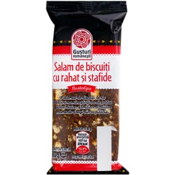 Salam de biscuiti cu rahat si stafide 80g