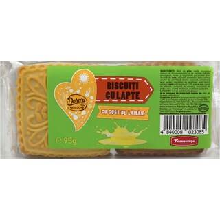 Franzeluta | Daruri din Moldova | Biscuiti cu lapte cu gust de lamaie 95g