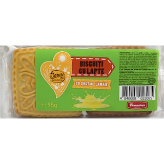 Franzeluta | Daruri din Moldova | Biscuiti cu lapte cu gust de lamaie 95g