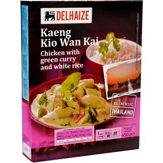 Delhaize | Pui cu sos de curry verde si orez 450g