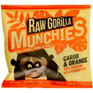Raw Gorilla | Gustare carob & portocale 40g