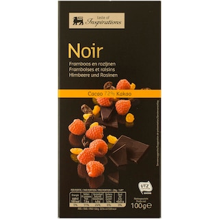 Taste of Inspirations | Ciocolata cu zmeura si stafide 100g