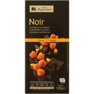 Taste of Inspirations | Ciocolata cu zmeura si stafide 100g