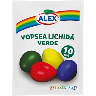 Alex | Vopsea lichida 10 oua verde 5ml