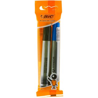 Bic | Marker permanent, albastru si negru
