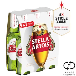 Stella Artois | Bere blonda 5+1 x 0.33L