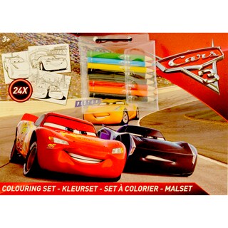 Cars | Bloc de desen + 8 creioane colorate
