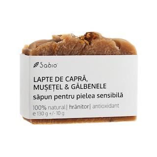 Sabio | Sapun 100% natural din lapte de capra, musetel & galbenele 130g