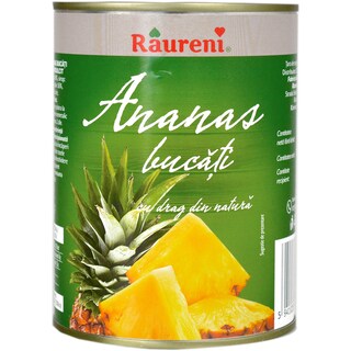 Raureni | Compot de ananas bucati in sirop 565g