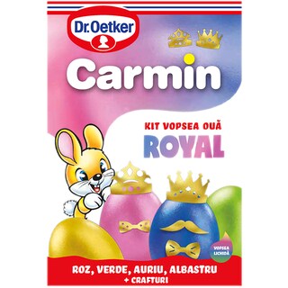 Dr. Oetker | Carmin | Vopsea lichida si decoratiuni Royal, 40 oua, 20ml