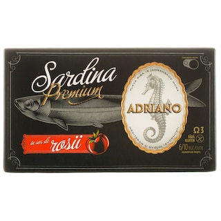 Adriano | Sardine premium in sos tomat fara gluten 90g