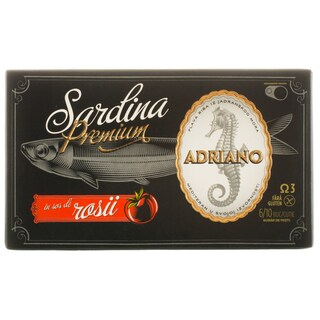 Adriano | Sardine premium in sos tomat fara gluten 90g